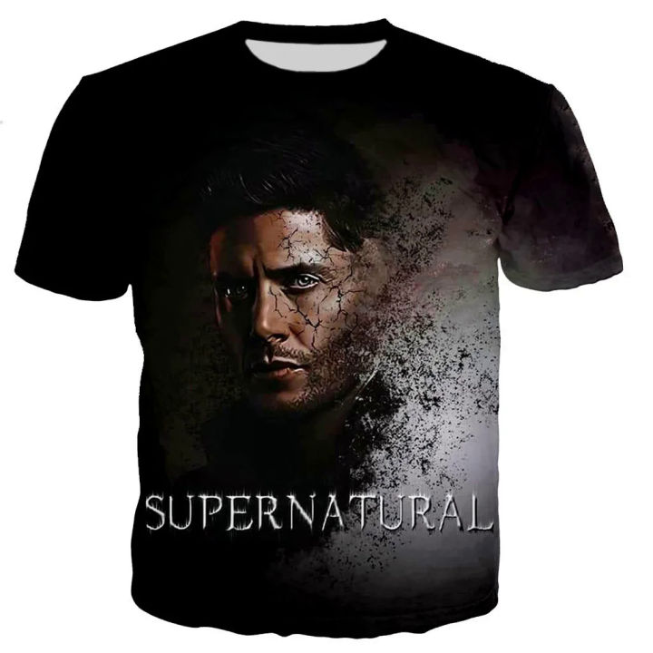 Supernatural T shirts men/women 3D TV supernatural printed T-shirt fashion Harajuku tee shirts streetwear oversized tops
