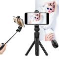 XT09 Compact Extendable Selfie Stick Tripod Phone Holder with Bluetooth Remote. 