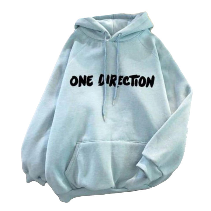 Sky Blue One Direction Fleece Full Sleeves Pull Over Hoodie