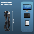High Speed USB 2.0 A Male to DC 4.0mm x 1.7mm Power Cable 3Ft Black. 