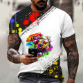 Free Shipping Animal Tiger 3D Printing Men's And Women's T-shirt High-quality Lycra Polyester Short-sleeved Oversized Summer Top. 