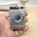 Dollhouse Washing Machine Miniature 1/12 Home Gray. 