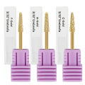 Diamond Nail Drill Bits 3/32'' Russian Manicure Drill Bits Rotary Burr Cuticle Flame Tip Nail Accessories Tools Dead Skin Remove. 