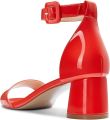 Women Fashion Mid-Block Heels Red Sandal Stylish & Comfortable. 