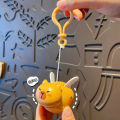 SF Cartoon Fly Capybara Key Ring Creative keychain Elastic Retractable Pull Key Chain Small Gift Small Charm. 