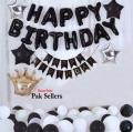 Combo Black & White Birthday Theme Set , Best for Surprise Birthday Party Decoration for Birthday Boy / Girl / Special one Birthday. 