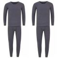 Pack of 2 Thermals Full Suit For Unisex Men And Women For Winters Perfect Quality Innerwear Full Suit and Full sleeve Trouser Grey Dark Grey Underwear. 