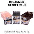 Multipurpose Mini organizer basket with partitions to organize makeup stationary drawers wardrobe desk organiser storage box separator. 