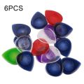 6Pcs Fashion 1/2/3mm Guitar Picks Fast Picking Stubby Electric Bass Guitar Pick ABS Guitar Accessories. 