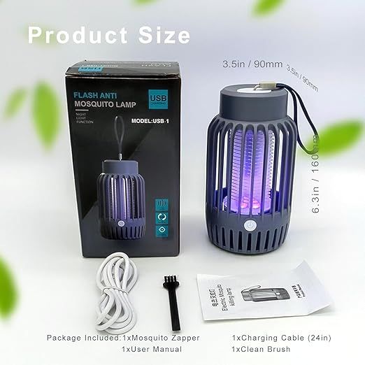 Mosquito Lamp Mosquito Repellent Artifact Indoor Mosquito Repellent Rechargeable Anti-Mosquito Electric Mosquito to Kill Ultraviolet
