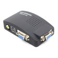 2X AV to VGA Adapter RCA VGA Converter PC RCA Composite S-Video AV Input to PC VGA LCD Output Converter Switch Box. 