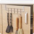 Kitchen Cabinet Door Hooks Multifunctional Hat Bag Towel Hanger over the door Hooks for Hanging Rack Bathroom Organizer 5 hooks. 