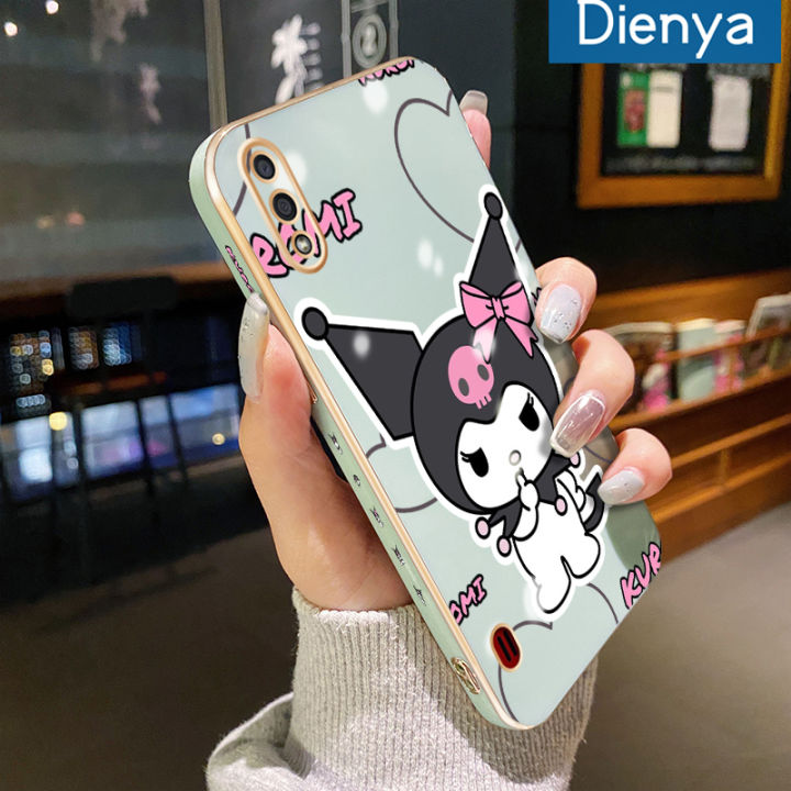 Dienya For Samsung Galaxy A01 Core M01 Core Case Cartoon Cute Kuromi Pattern New Design Side Plating Phone Cases Full Cover Camera Lens Shockproof Shell Silicone Protection Soft Case