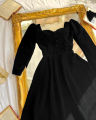 Elegant Long Velvet Frock for Women - Party Wear Velvet Dresses for Women. 