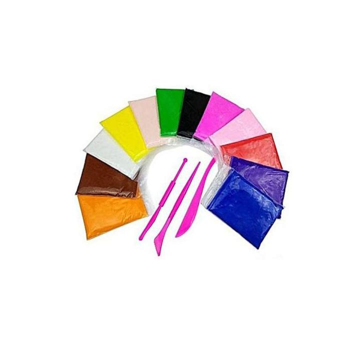 3D Modeling Caly For Kids / 3d Clay/ Fomic Polymer Light Clay Slime Playdough For Kids With Free Tools (12 Pcs Pack)