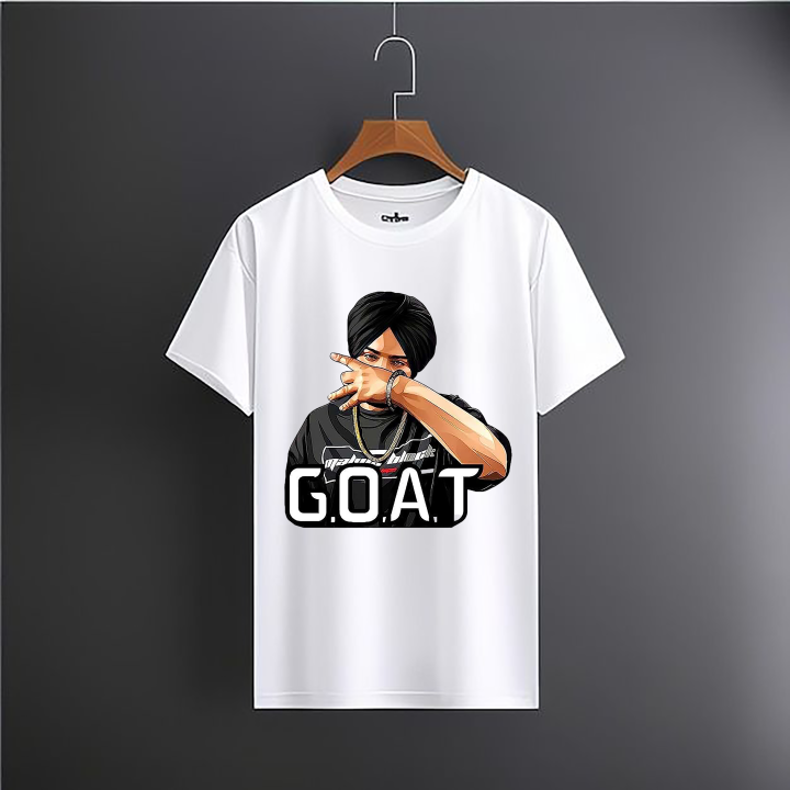 sidhu moose wala white T-shirt