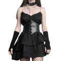 1Pcs Gothic Dark Lace Up Female Waist Corset Belt Wide PU Leather  Dress Belts Cologo. 