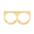 Hip Hop Smooth Finger Tiger Big Ring Men Punk Double Two Finger Double Ring Jewelry Men Finger Gold Ring. 