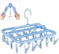 1 Pc Plastic 24 Pins / Clips Laundry Clothesline Clothes Hanging Rack for Clothing Wind-Proof Hook for Drying Undergarments Hanger Baby Cloth Stand Towels & Bras Underwear, Lingerie, Hosiery, Swimsuits and Other Fine Delicate Cloths. 
