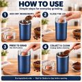 Portable Electric Coffee & Spice Grinder | 300W Stainless Steel 4-Blade Grinder for Masala, Spices, Nuts & Herbs | One-Touch Control, Compact & Durable. 
