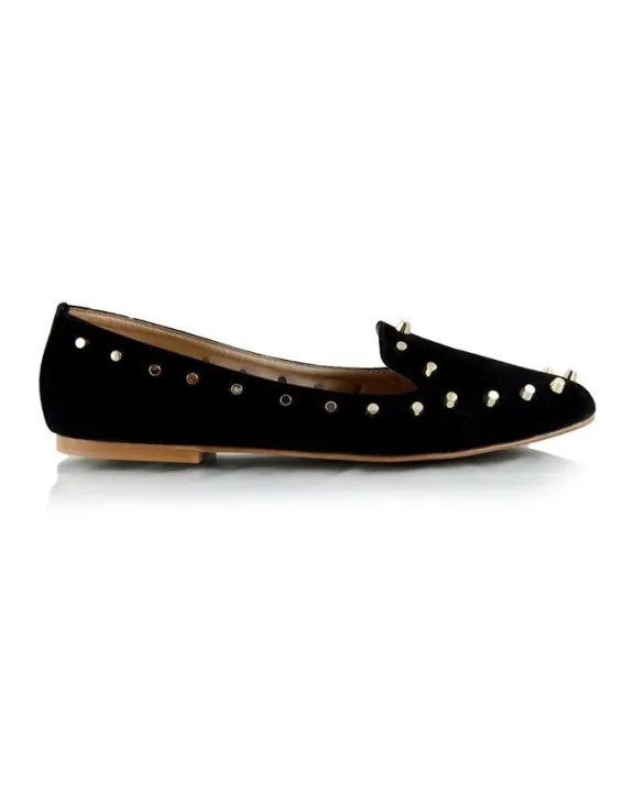 Black%20Suede%20Pump%20Flats%20For%20Women%20-%20Image%203