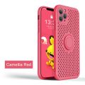 【Miga Plaza】Soft Silicone Heat dissipation Phone Case For iPhone 12 Pro Max 12 mini 11 Pro Max X XR XS Max SE  8 7 Plus Hollow Magnetic Ring Holder Stand Cover. 