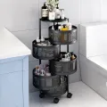 Kitchen Vegetable Rack Round Movable Multi-layer Rotating Vegetable Basket Storage Rack Household Sundries Fruit Rack. 