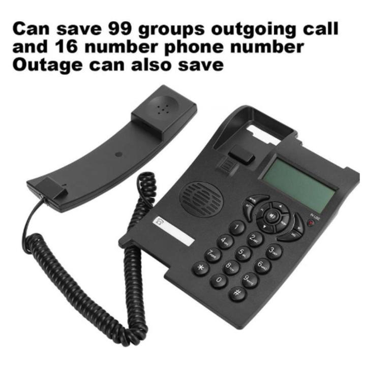 Loudspeaker CLIHigh Quality Landline PTCL Telephone Set Home Telephone  Black ABS Hotel Business Guest Room Caller Identification caller identification FSK and DTMF Loudspeaker Telephone Set Home Wired Landline Phone Business Office Corded Desk Phone High