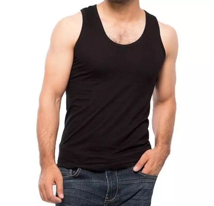 Banyan/Vest/Sando%20For%20Men%20Black%20Cotton%20100%25%20Premium%20Quality%20(1%20PC)%20-%20Image%202