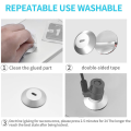 Adhesive Security Plate with Slot for Cables to Lock Down Laptops, Tablets, Monitors and Other Devices (Silver 4 Pack). 