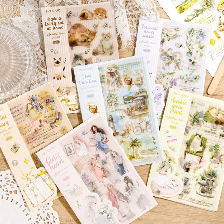 Panda Online 2PCS Clear Time Series PET Waterproof Stickers Journal ...