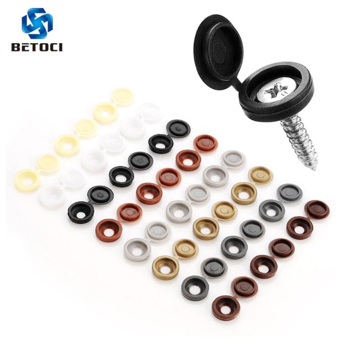 100 PCS/Bag Screw Head Plastic Cap Practical Self-Tapping Screw Decorative Cover Nut Bolt Protective Cover Furniture Hardware