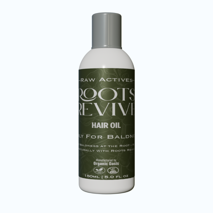 Roots Revive Hair Oil – Herbal Hair Regrowth, Anti Hair Fall & Dandruff Control Treatment | Strengthens Roots, Prevents Hair Loss | 100% Organic, Handmade Nourishing Oil for Healthy Scalp & Hair | 150ml