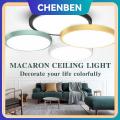 Macaron Color Design Ultra Thin Led Ceiling Lights Round 30W 220V Black White Blue Pink Yellow Green Roof Lights for Ceiling LED Ceiling Lamp for Living Room Children Bedroom Kitchen Nordic Light Modern. 