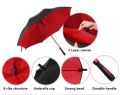 Long Handle Folding Waterproof Full Fiber Straight Golf Umbrella thickened color matching Handle High-End Business Umbrella - Yellow & Black. 