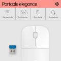 HP Z3700 White 2.4 GHz USB Slim Wireless Mouse with Blue LED1200 DPI Optical Sensor, Up to 16 Months Battery Life. 