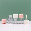 Injection Lip gloss tube Transparent Liquid eyeshadow Empty Square Cosmetic packaging material for Professional makeup artist DIY cosmetics Travel-friendly. 