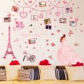 Creative romantic love photo frame photo wedding wall sticker bedroom decoration dormitory girl warm layout stickers. 