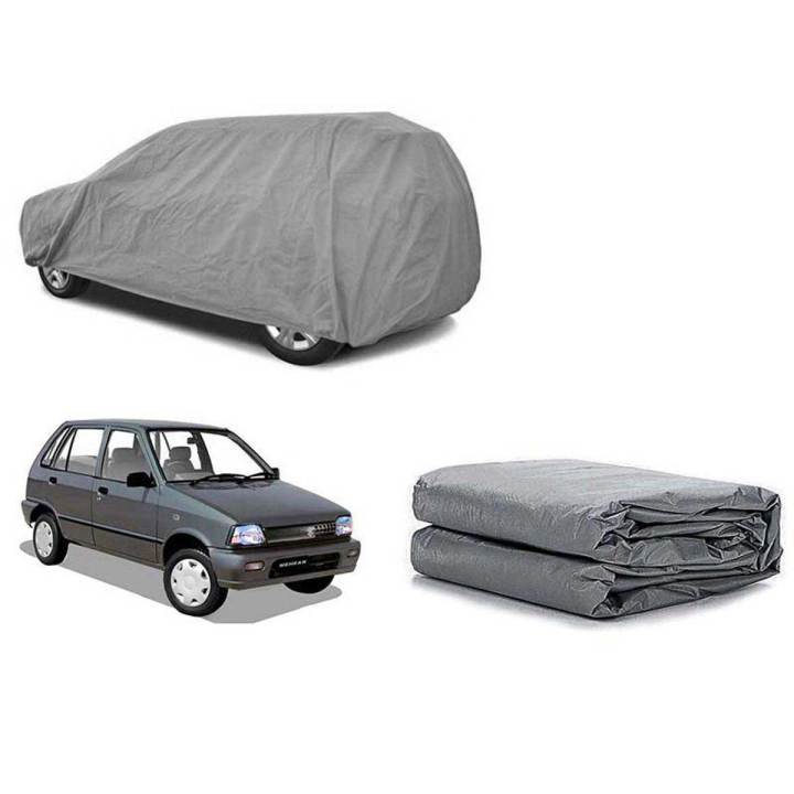 Suzuki Mehran , Alto Old And New Model , Toyota Vitz Top Cover By Zayraz Silver Black  Full Car Cover Outdoor Snow Ice Dust Sun UV Shade Cover  Auto Exterior Accessories  Water Proof  Dust Proof  outer packaging may differ
