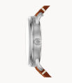 Fossil FS5325 The Commuter Three-Hand Date Luggage Leather Watch for men. 