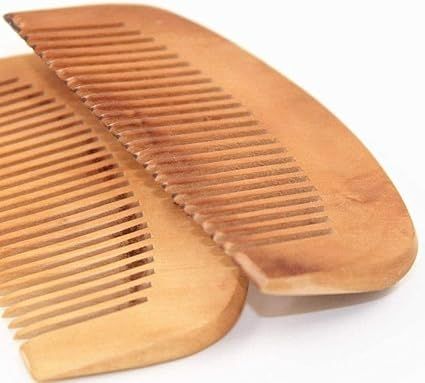 2 PCS Brown Peach Wood Wooden Comb Anti-Static Comb Close Tooth Comb Hair Combs，Natural Fine Tooth Hair Comb Anti-Static Hair Care Wooden Comb Handmade Gift Comb for Women and Men Massage Detangling
