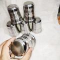3 Pcs Stainless Steel Water Drinking Glass 350ml. 