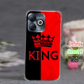 Infinix Smart 8 Back Cover - Red Soft Phone Case for Boys. 