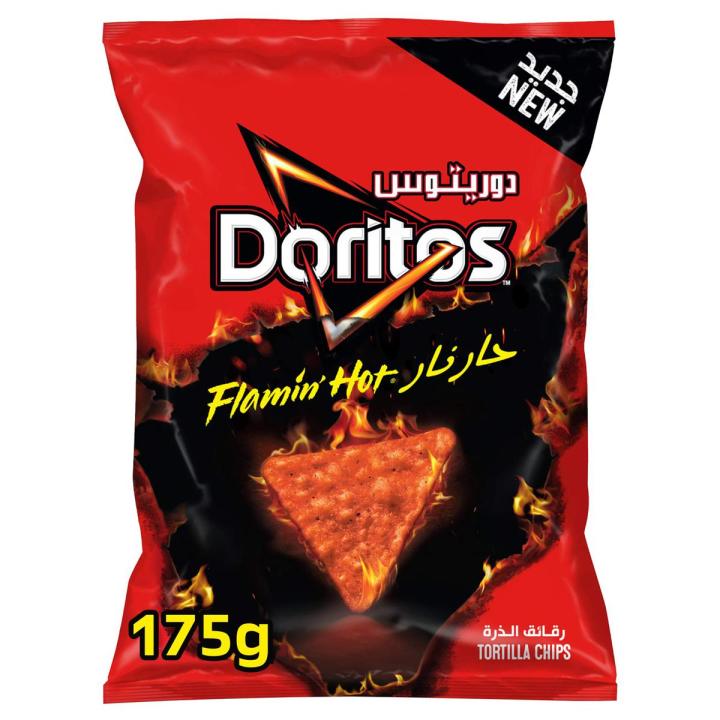 Doritos - Flamin Hot - Flavored Tortilla Chips - 175 gm (Pack of 4)