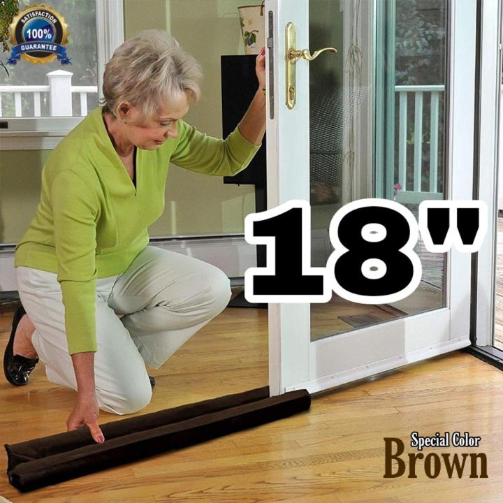 Door draft and dust stopper Door gap fill ( Brown ) insect protection