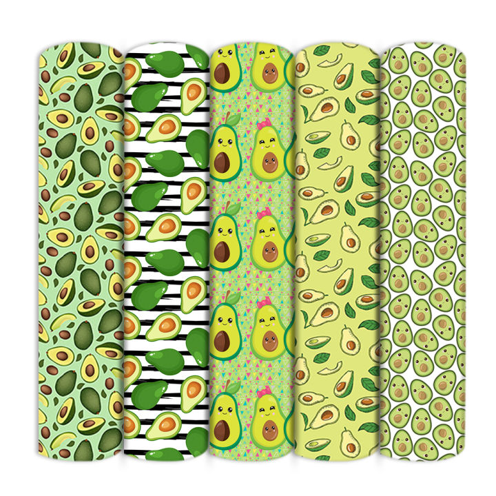 Polyester Cotton Fabric Pure Cotton Fruits Avocado Printed for Sewing Home Textile Child Dress Making Soft Fabric 50x145cm