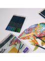 Mont Marte color lead 72 color pencil oily color lead art professional painting pencil set hand-painted coloring brush student painting color pencil MPN0125. 