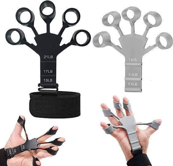 1 Piece Black Finger Gripper Silicone Finger Gripper Hand Gripper Gripster Forearm Trainer Finger Strengthener Hand Strengthener For Workout Daraz.pk