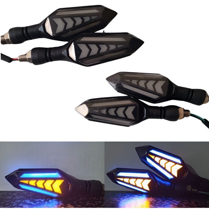 Bike%20Indicator%20Slides%20Arrow%20Running%20Style%20With%20LAVA%20DRL%20Yellow-White/Yellow-Red/Yellow-Blue%20(2%20Piece%20Set)%20%7C%20Fancy%20Universal%20Indicator%20For%20Motorcycle%20%7C%20Mini%20Fancy%20Indicator%20for%20Bike%20-%20Image%202