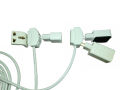Flexible Extension Cable 3 Pin Socket to 3 Pin Socket Triple 2-Pin Electrical Extension Board for Multipurpose uses. 